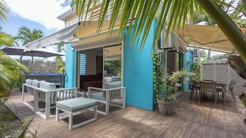 Villa, 2 chambres, bain à remous (Villa Quity) | Garden view