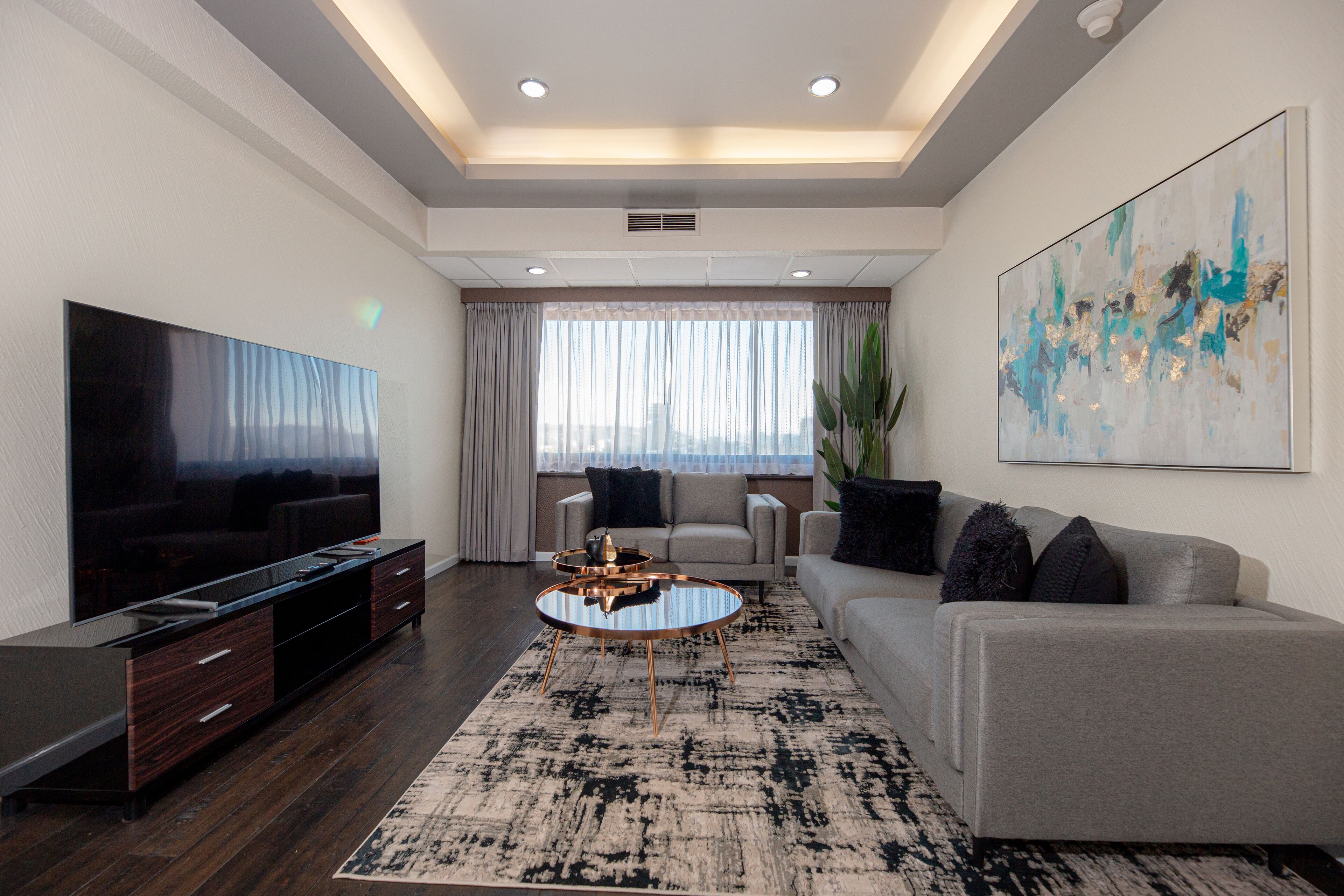 presidential suite | living area | 43-inch flat-screen tv with cable channels, tv