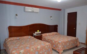 Standard Double Room, 2 Queen Beds, Balcony, City View | Premium bedding, desk, free WiFi, bed sheets