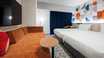 Twin Room, Non Smoking | Desk, laptop workspace, blackout curtains, free WiFi