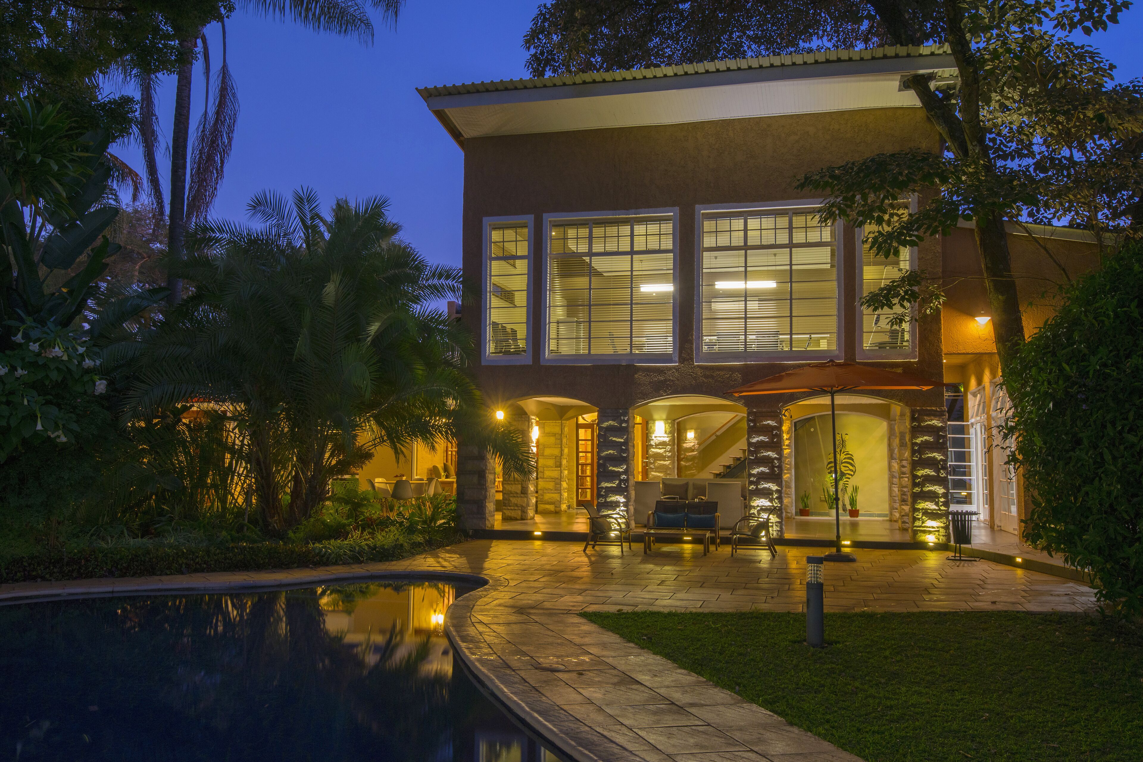 Front of property – evening/night