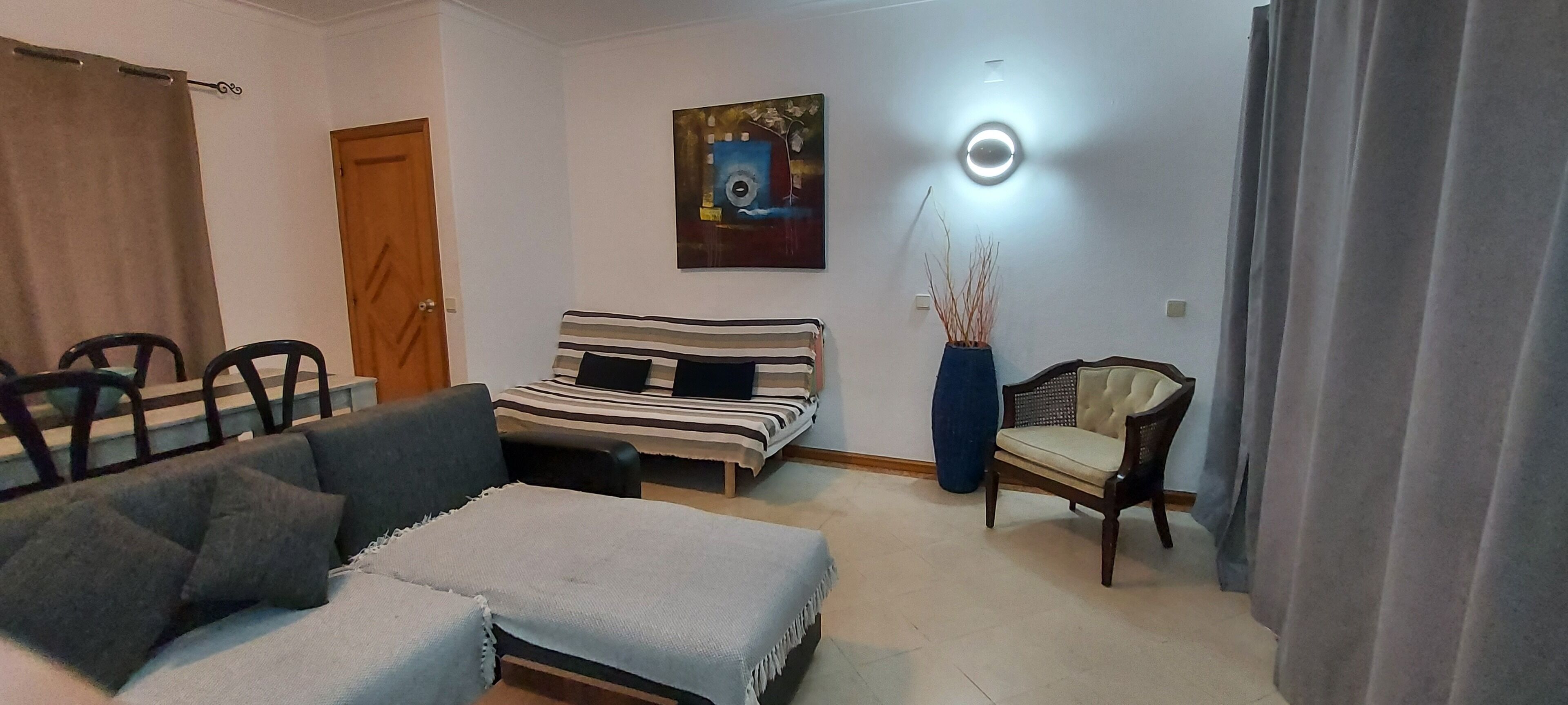 standard apartment, 2 bedrooms, kitchen, pool view | living area | 46-cm tv with cable channels