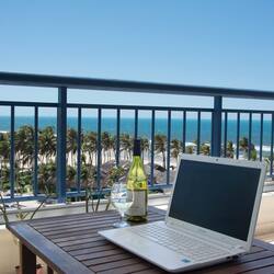 Apartment, 2 Bedrooms, Sea View | Individually decorated, blackout drapes, iron/ironing board, free WiFi