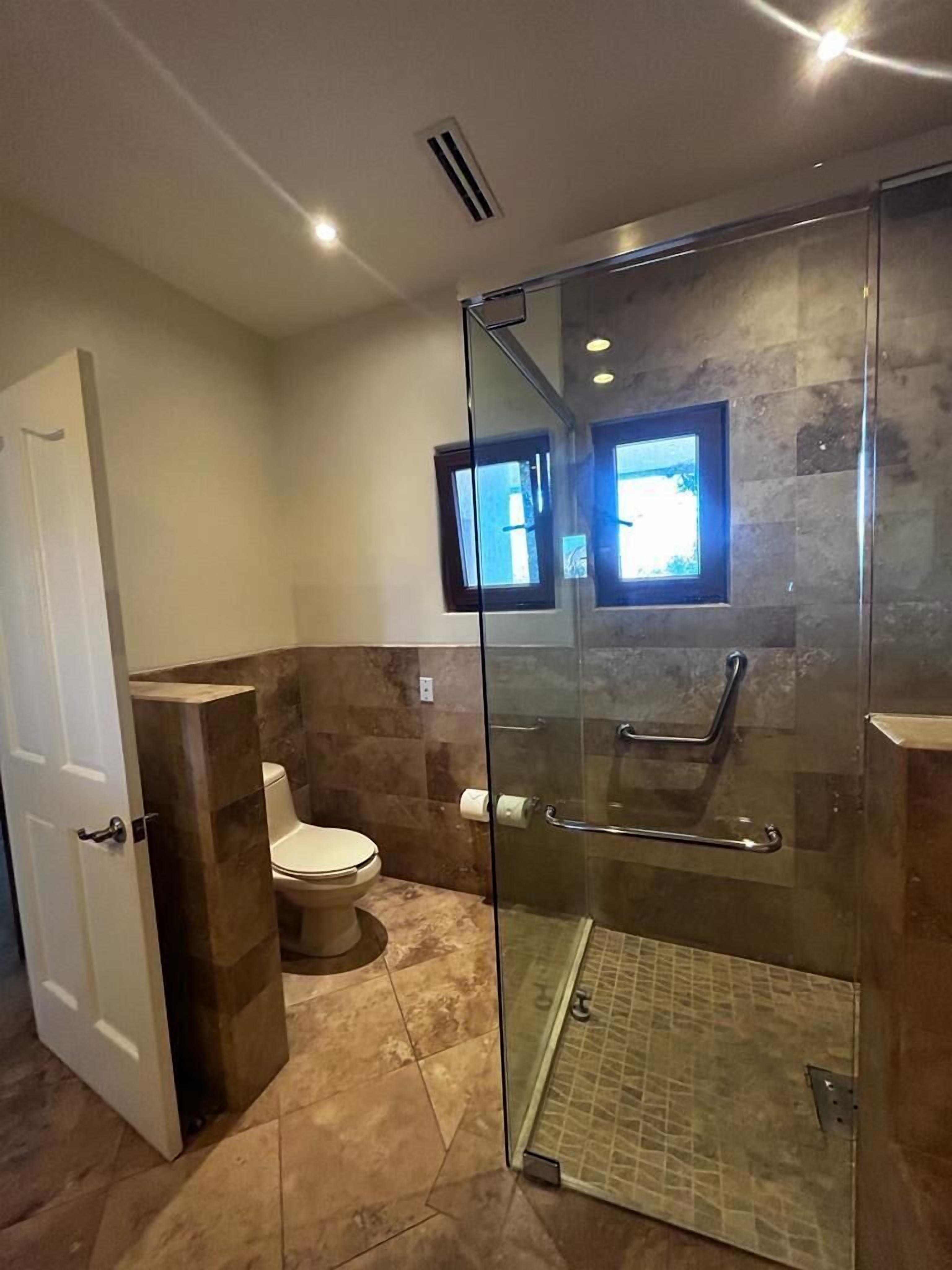 superior double room, 2 queen beds | bathroom | separate bathtub and shower, deep-soaking bathtub, free toiletries