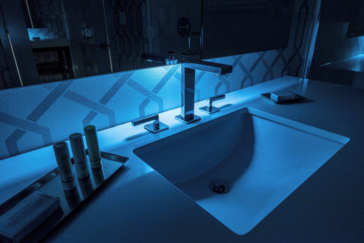 free toiletries, hair dryer, towels, soap