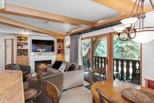 Bridge Street Lodge One Bedroom | Living area | Flat-screen TV