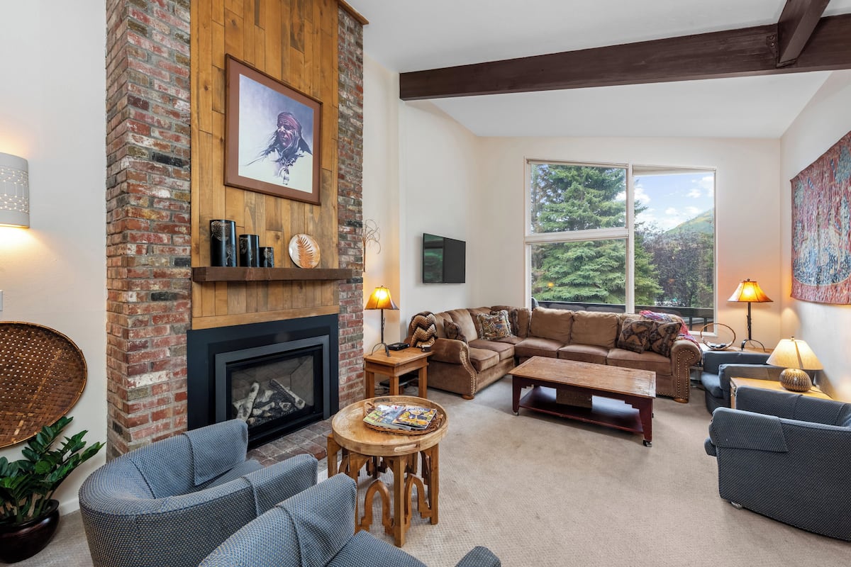 Classic Apartment, 2 Bedrooms, Fireplace | Living area | Flat-screen TV, fireplace