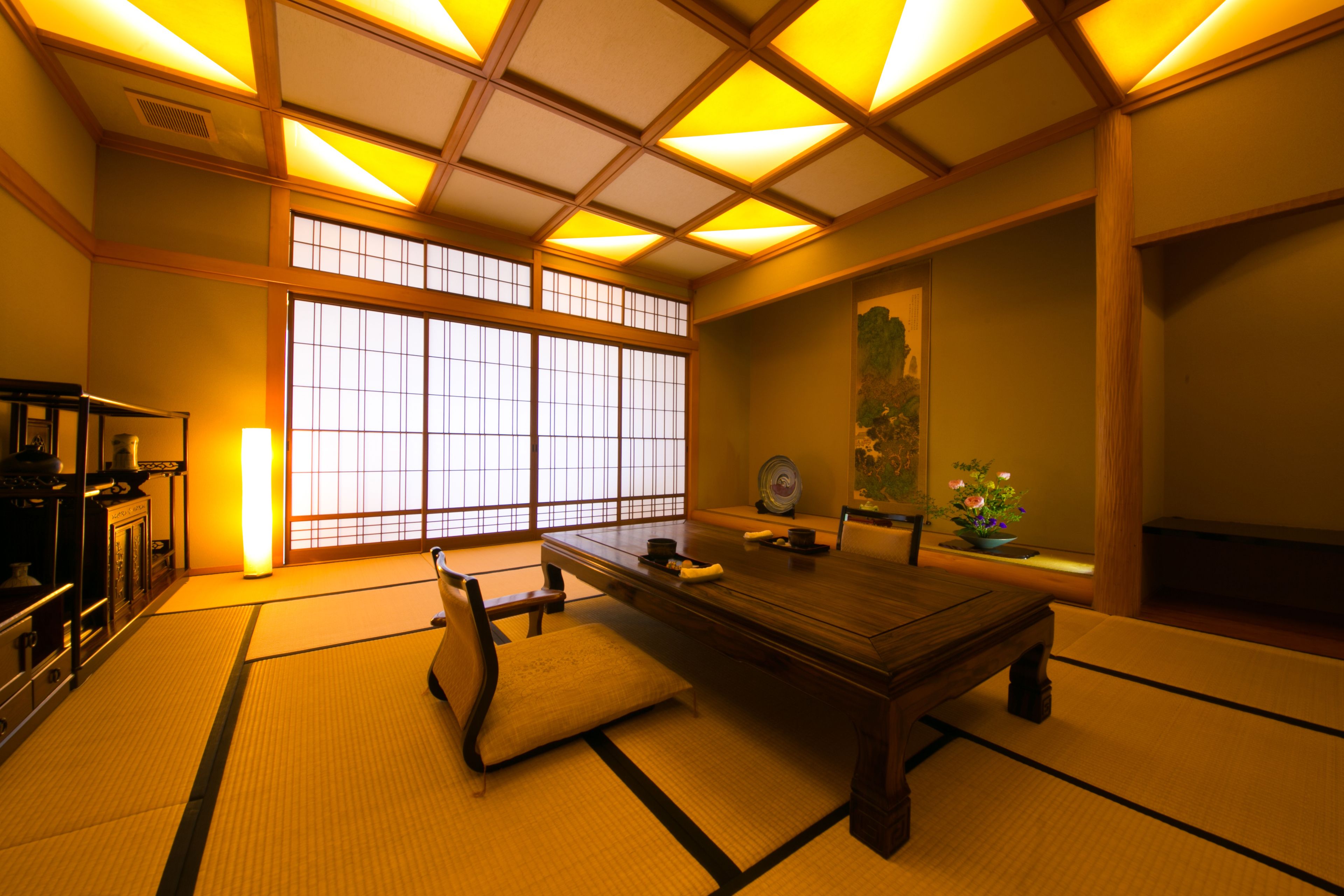 Japanese Style Room, Connecting Rooms, Non-Smoking | Living area | 37-inch LCD TV with satellite channels, TV
