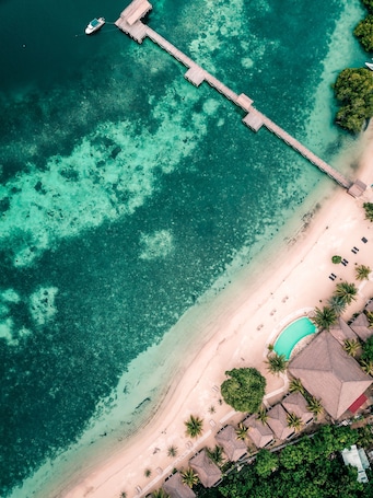 Aerial view. Sudamala Resort, Seraya, Flores