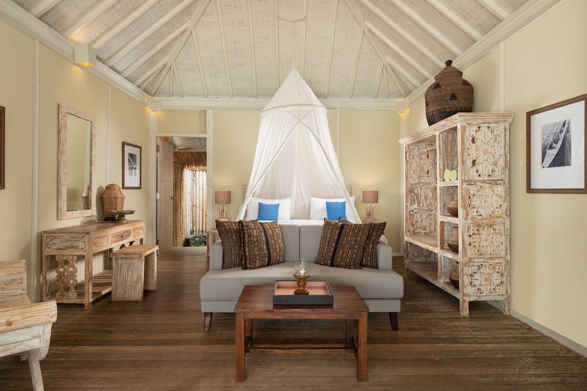 private beach bungalow | 1 bedroom, premium bedding, minibar, in-room safe