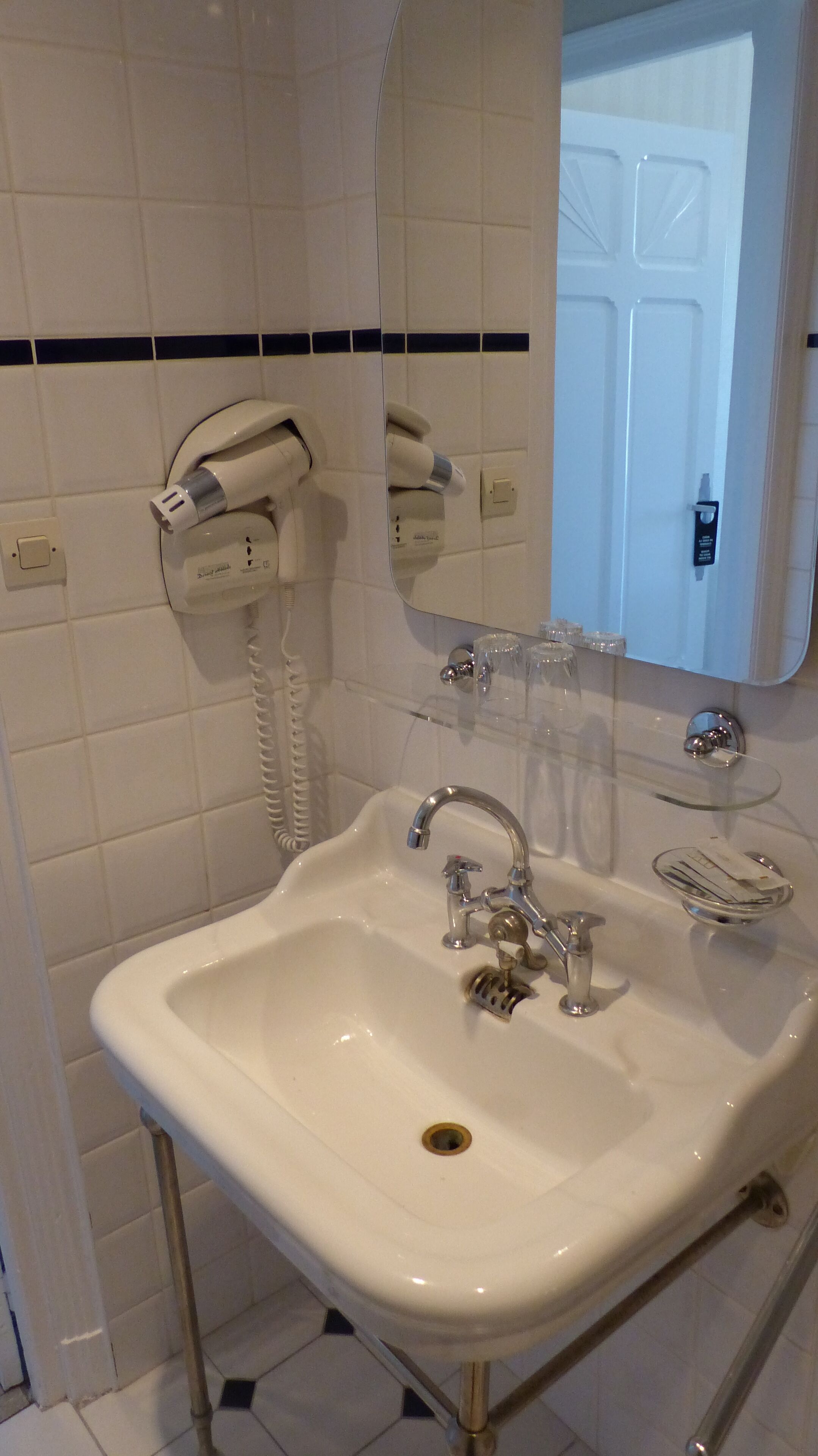 free toiletries, hair dryer, towels