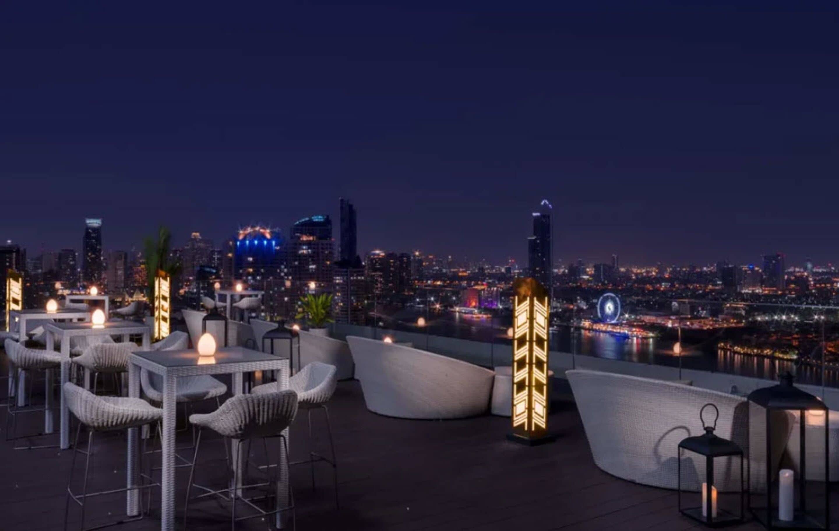 outdoor banquet area