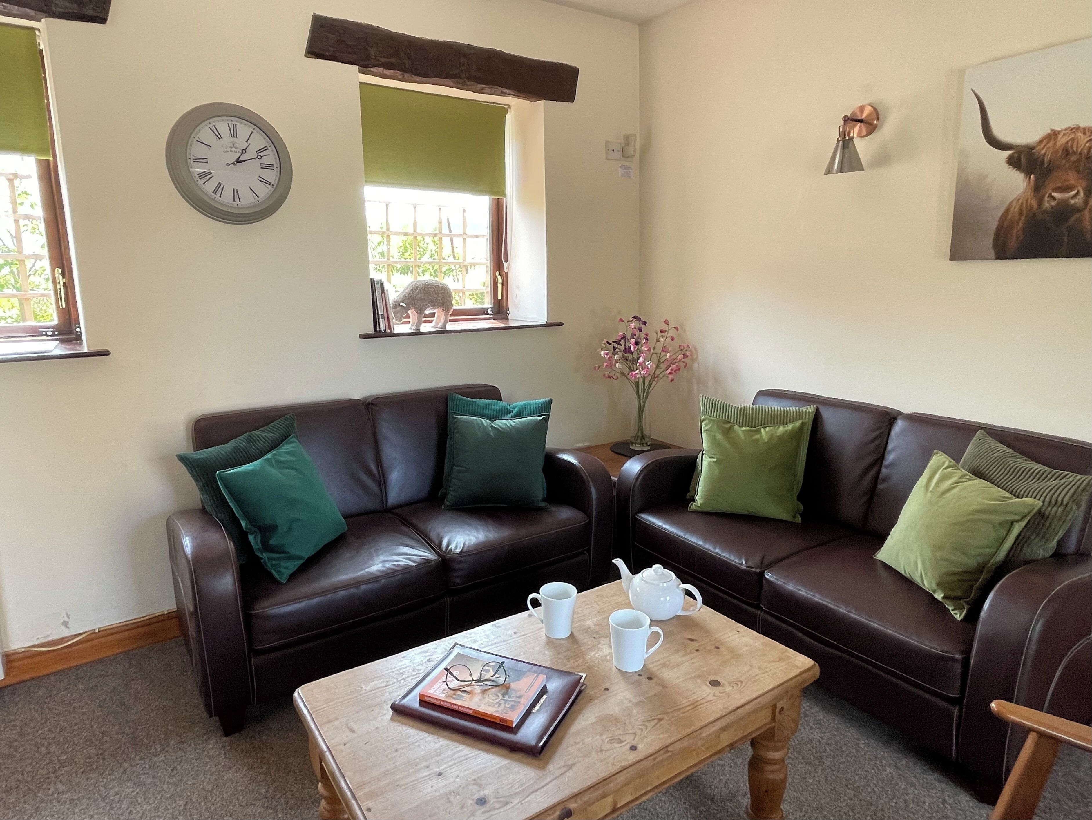 Standard Cottage, 2 Bedrooms, Ground Floor (Boothferry) | Living area | Flat-screen TV, fireplace