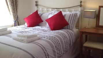 Desk, free WiFi, bed sheets