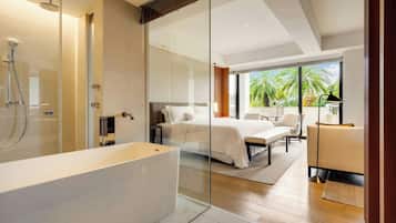 Suite Studio, 1 trĂšs grand lit, vue montagne | Salle de bain