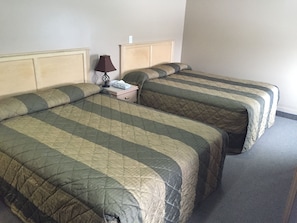 Standard Room, 2 Double Beds, Refrigerator & Microwave | Free WiFi, bed sheets