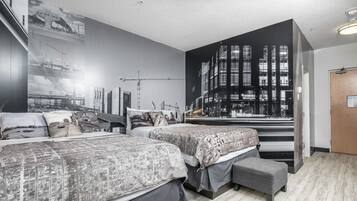 设计双人房, 2 张大床, 无烟房, 私人浴室 | 免费 WiFi、床单