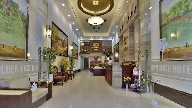 Interior entrance - Golden Rice Hotel (Hanoi)