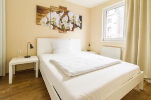 Apartemen | 1 kamar tidur, tirai kedap cahaya, dan setrika/meja setrika