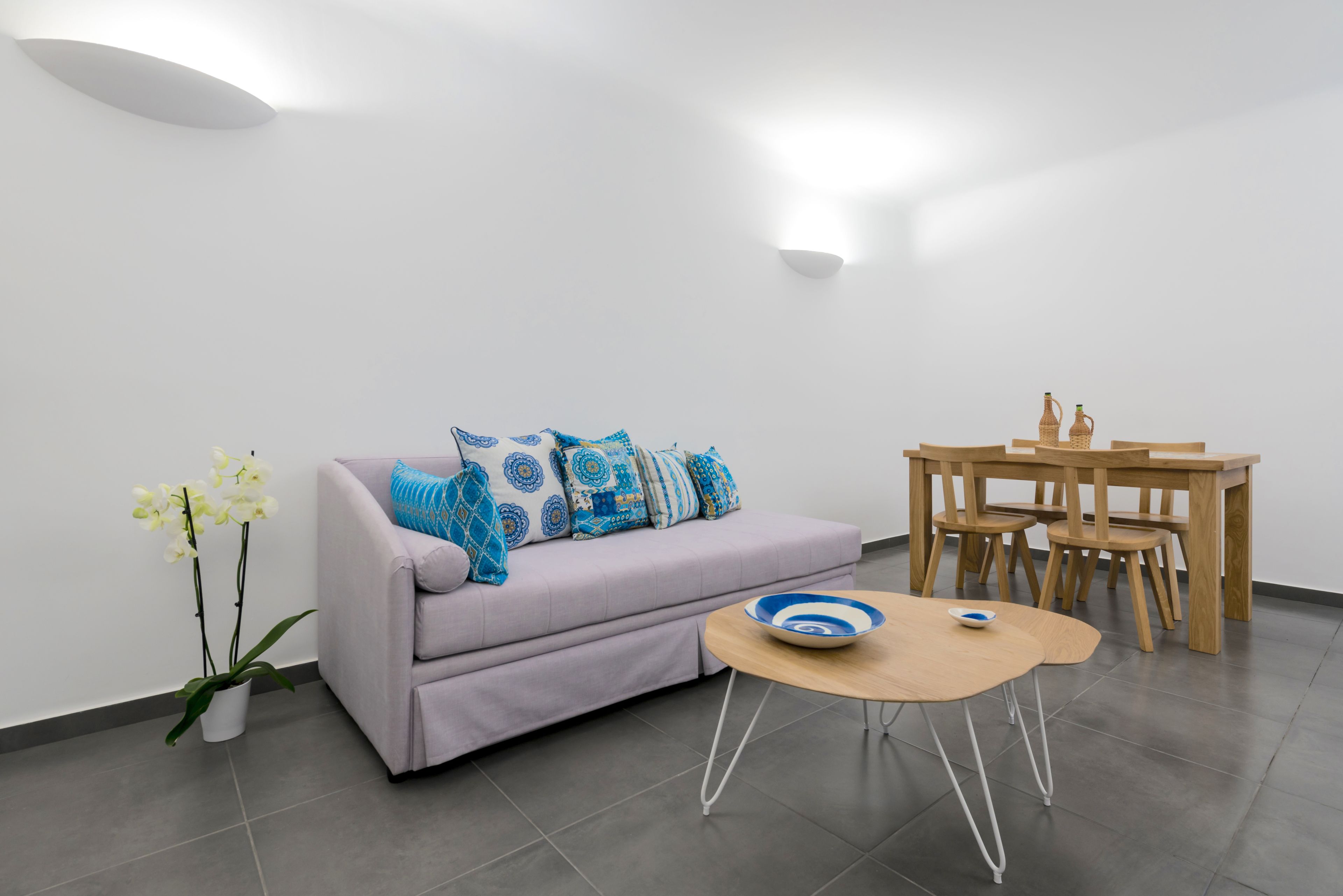 villa, 2 bedrooms, private pool (aqua marine) | living area | flat-screen tv