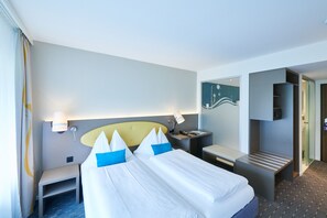 In-room safe, desk, blackout curtains, cots/infant beds
