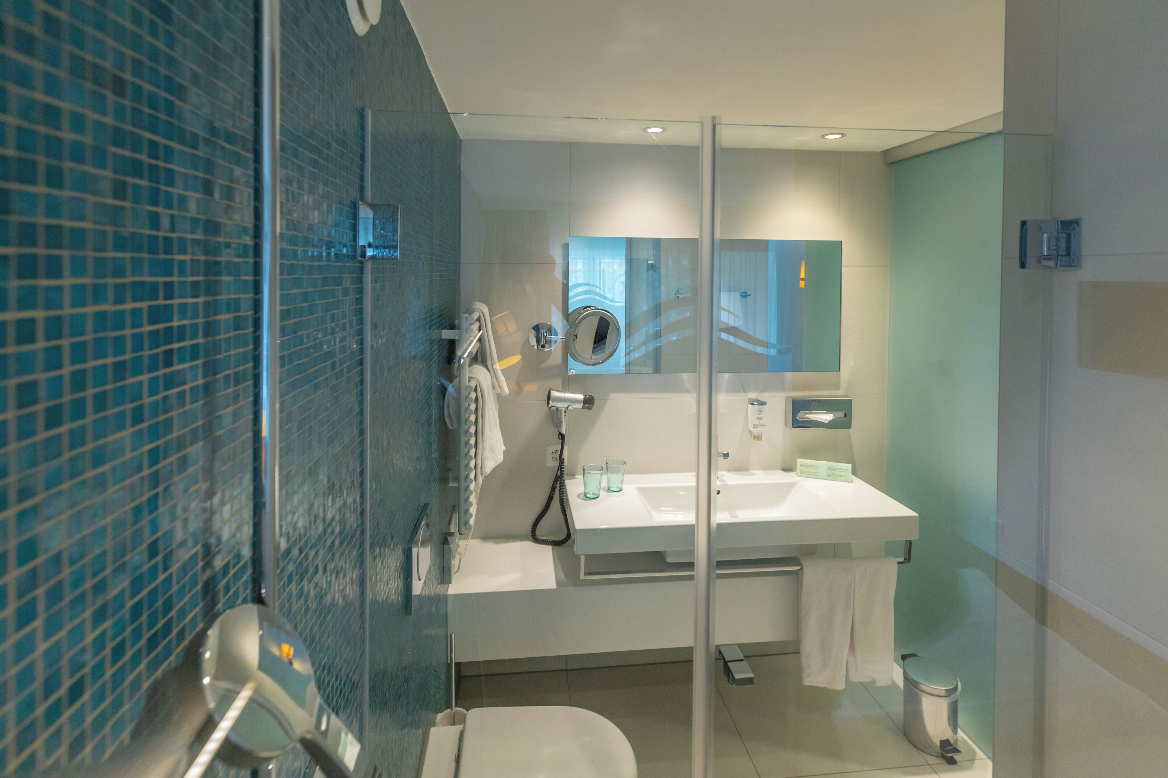 double room | bathroom | hair dryer, towels