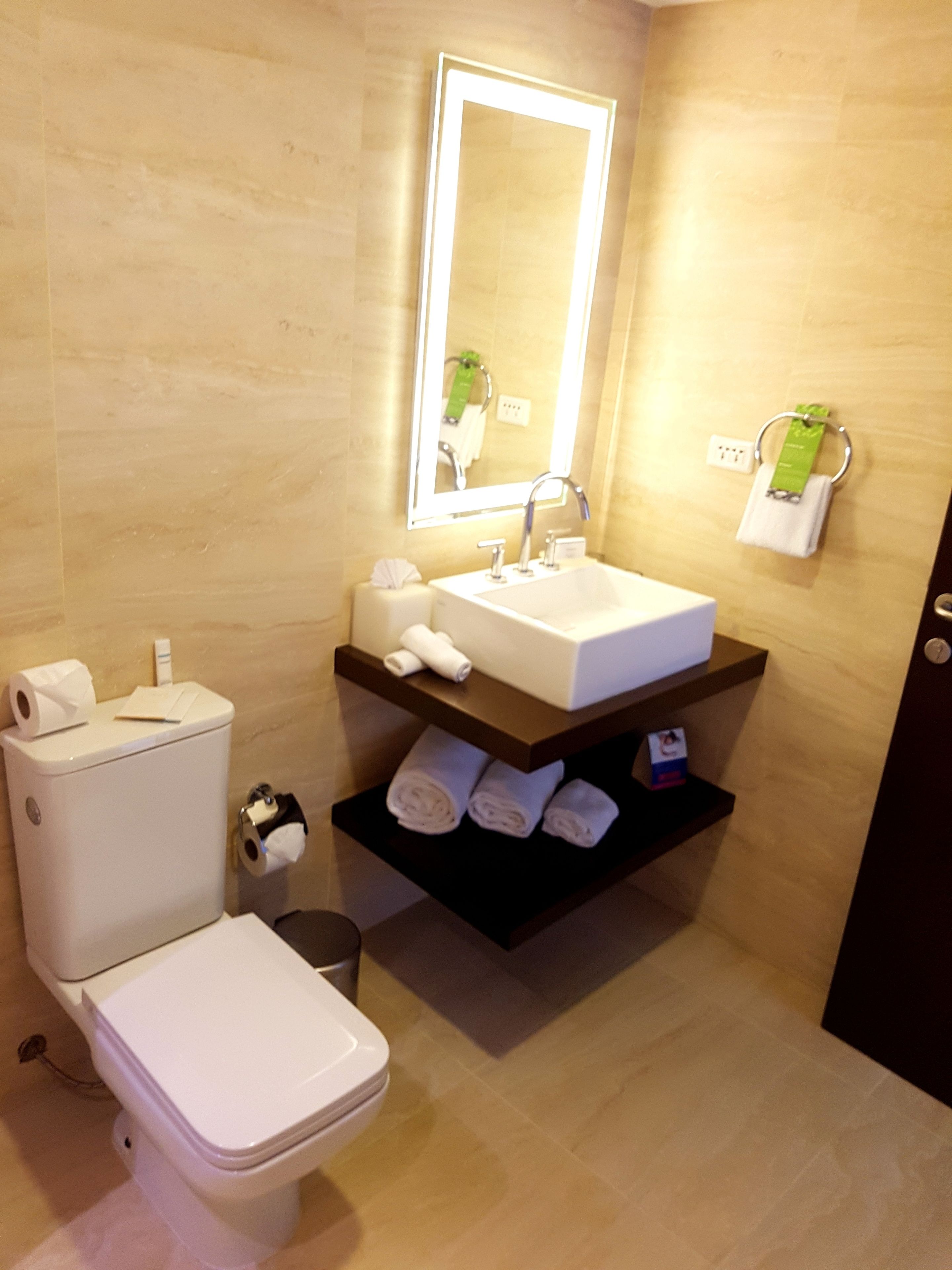 free toiletries, hair dryer, towels, soap