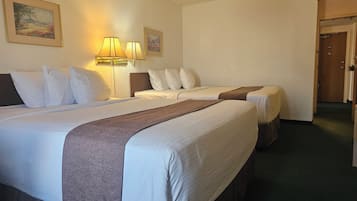 Room, 2 Queen Beds | Desk, blackout drapes, iron/ironing board, free WiFi