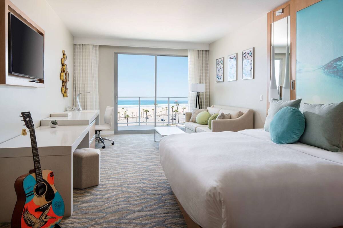 開放式客房, 海景 (Ocean View Studio - With Balcony) | 高級寢具、房內夾萬、書桌、手提電腦工作空間