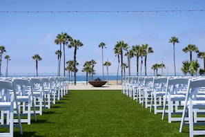 Outdoor wedding area