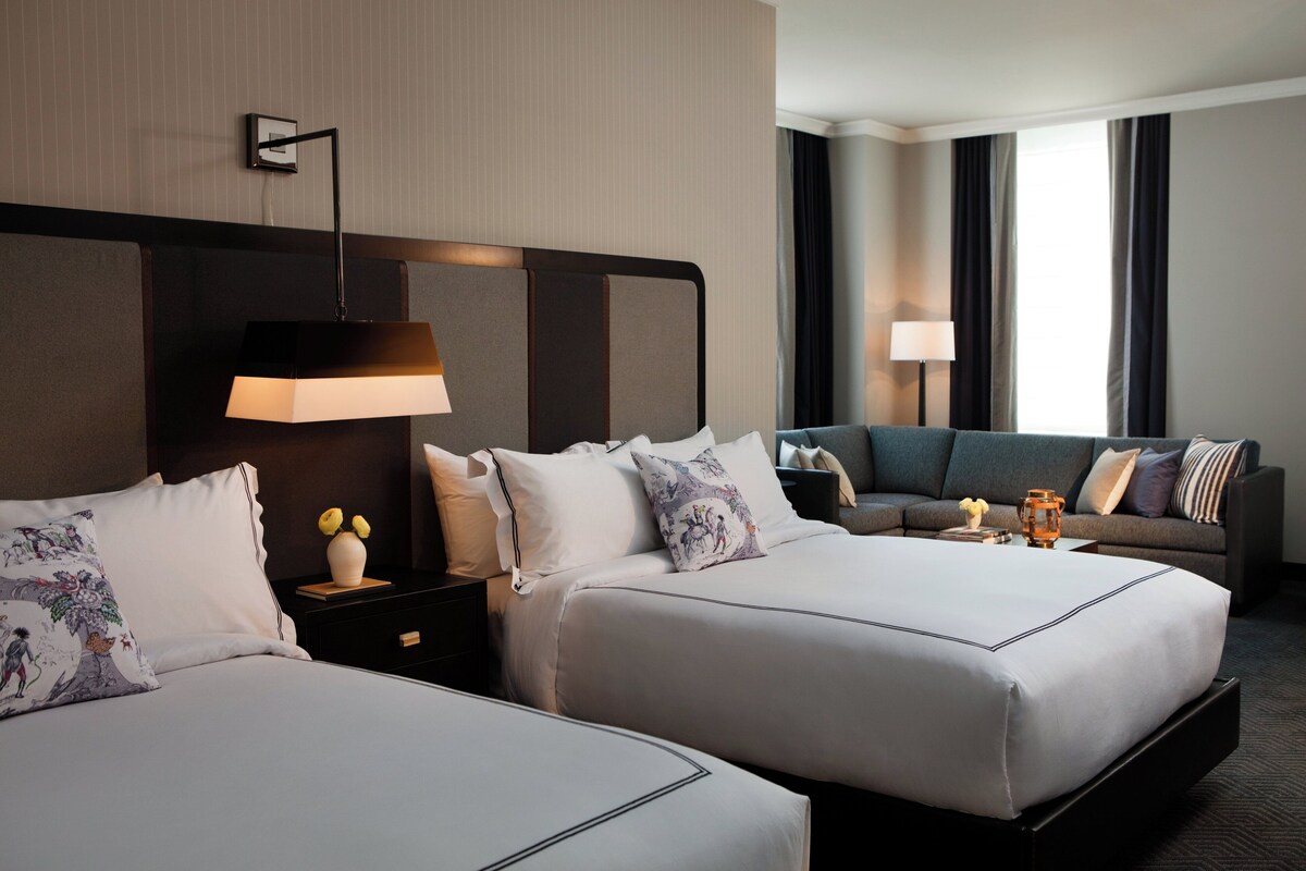Premium bedding, down comforters, pillowtop beds, in-room safe