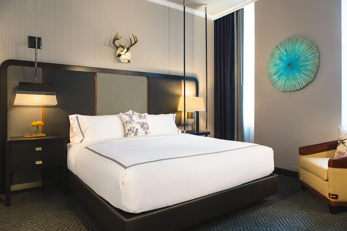 Premium bedding, down comforters, pillowtop beds, in-room safe