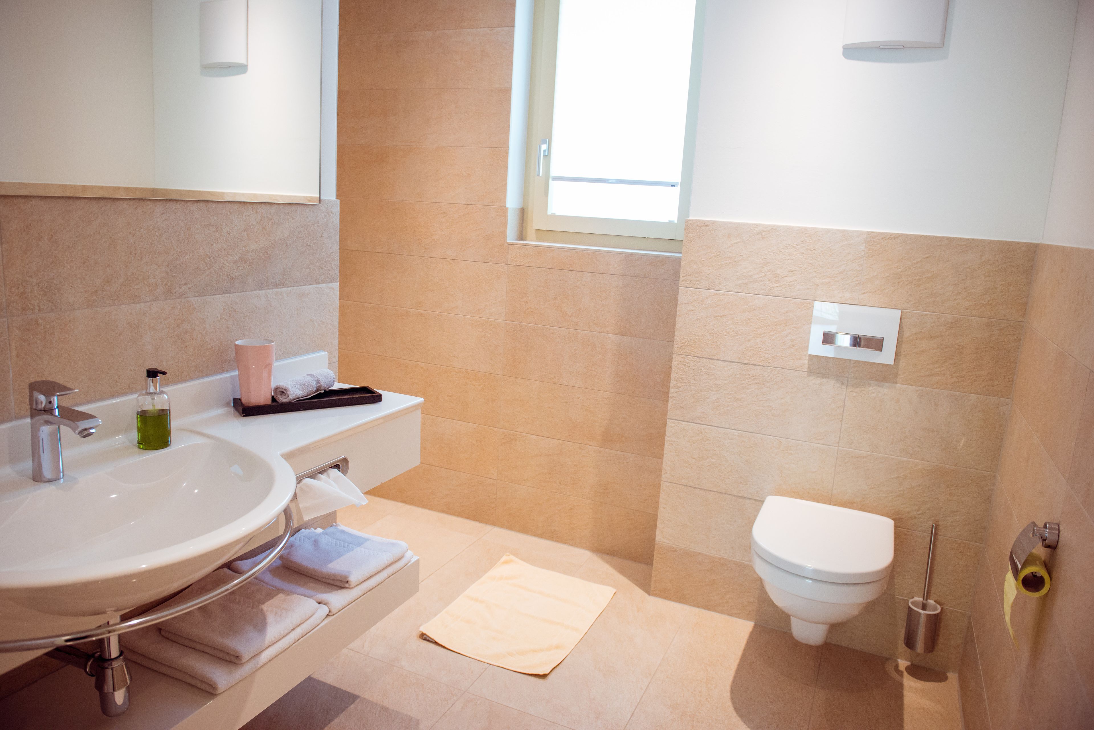 superior triple room | bathroom | hair dryer, towels, soap, shampoo