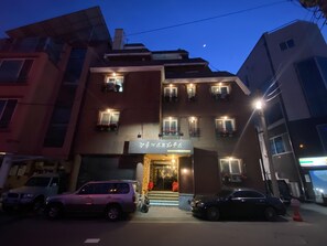 Front of property – evening/night
