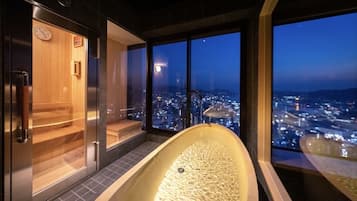 Junior Suite with Sauna, Non Smoking | Private spa tub