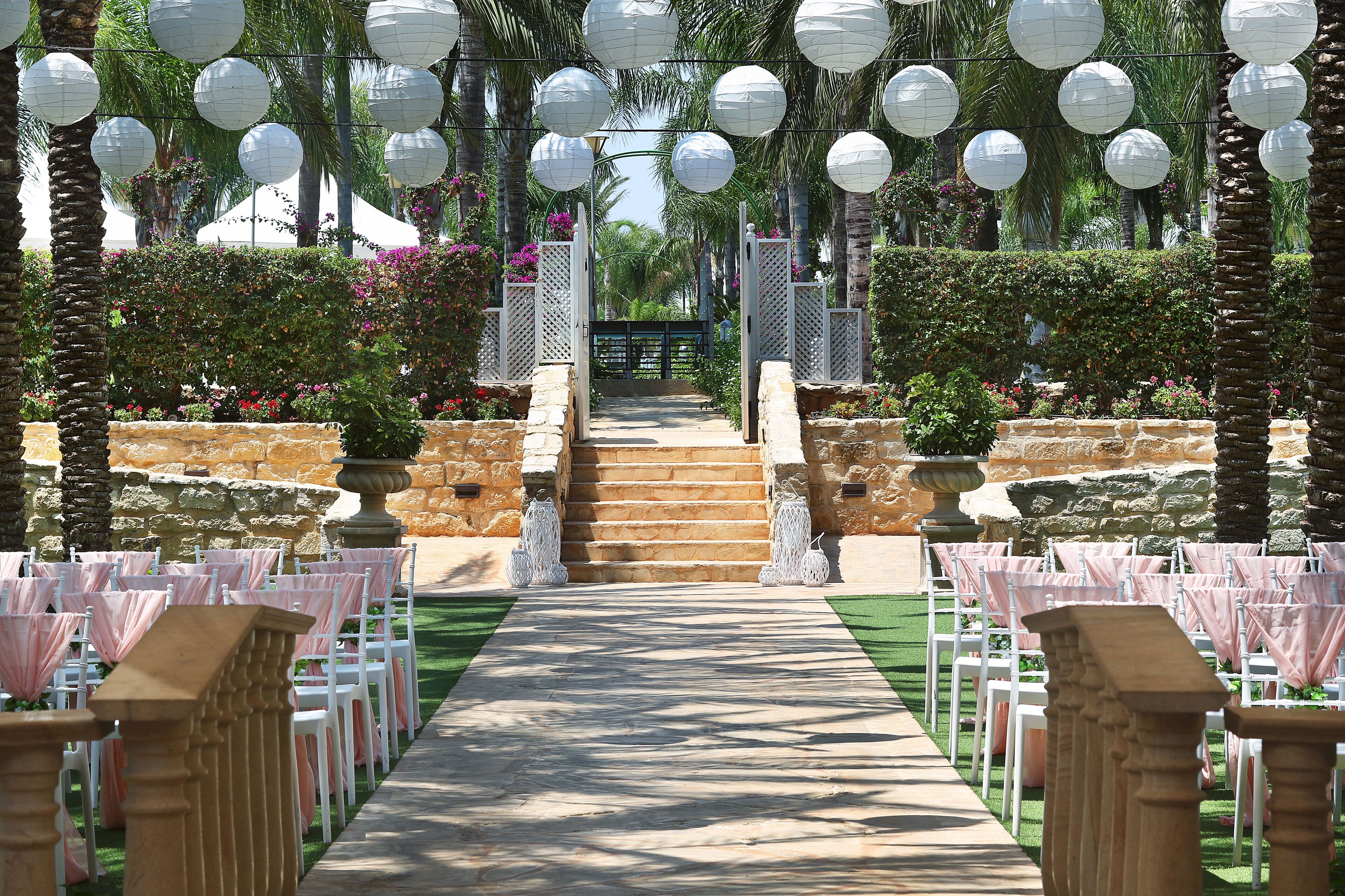 outdoor wedding area