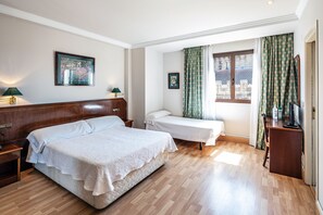 1 bedroom, desk, blackout curtains, iron/ironing board