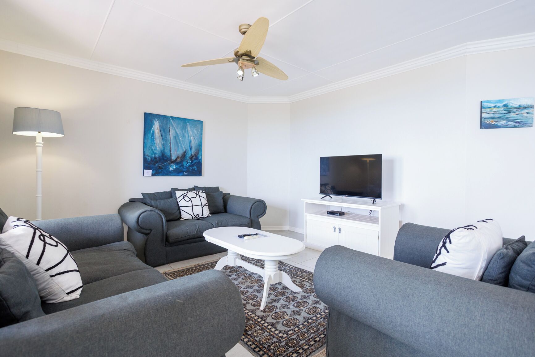 Deluxe Apartment, 3 Bedrooms | Living area | TV