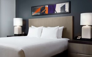 Premium bedding, desk, blackout drapes, iron/ironing board