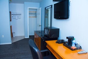 Premium bedding, desk, free WiFi, bed sheets