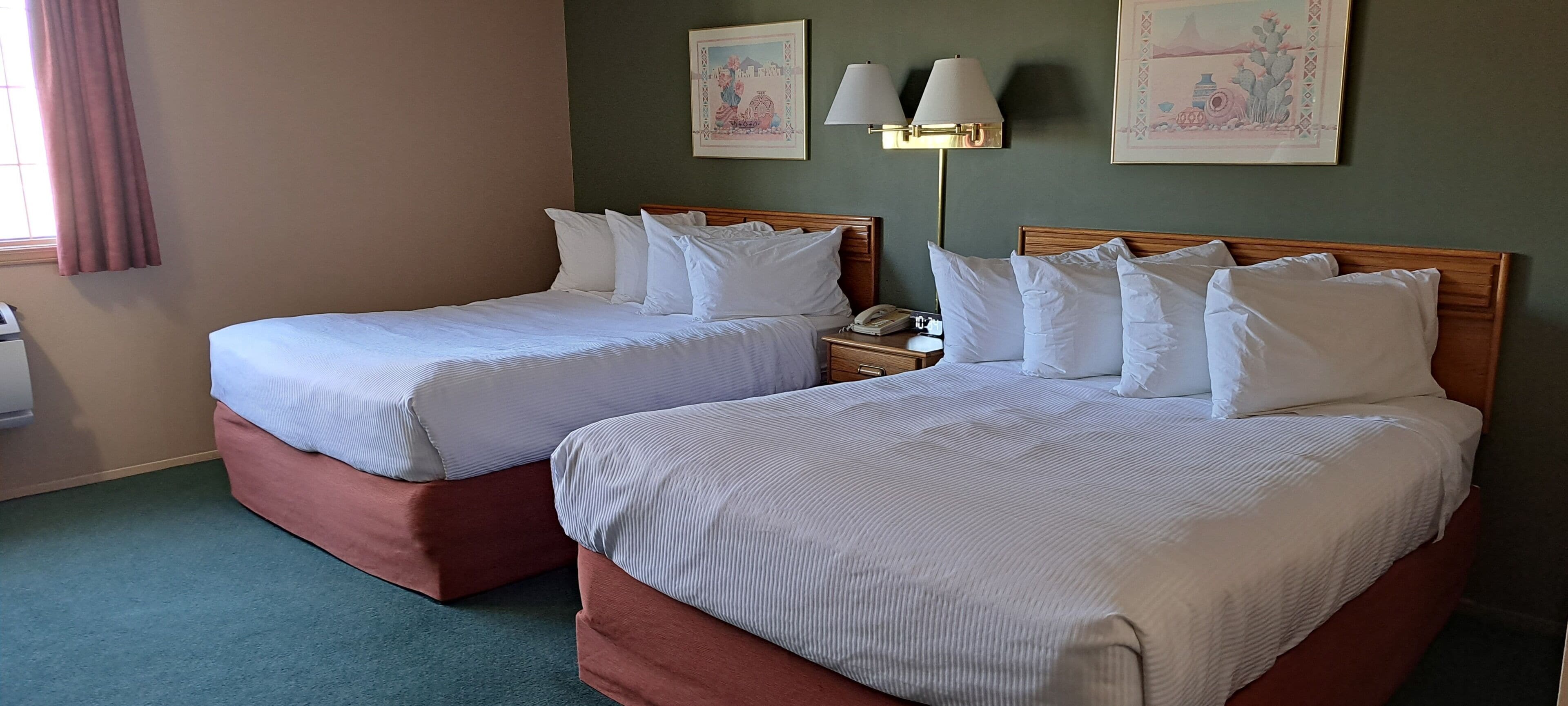 room, 2 queen beds, non smoking | desk, blackout curtains, iron/ironing board, cots/infant beds