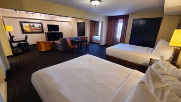 Premium bedding, desk, iron/ironing board, rollaway beds