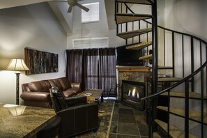 Televisión, chimenea