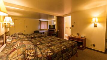 Double Room, 2 Queen Beds | Desk, laptop workspace, iron/ironing board, free WiFi