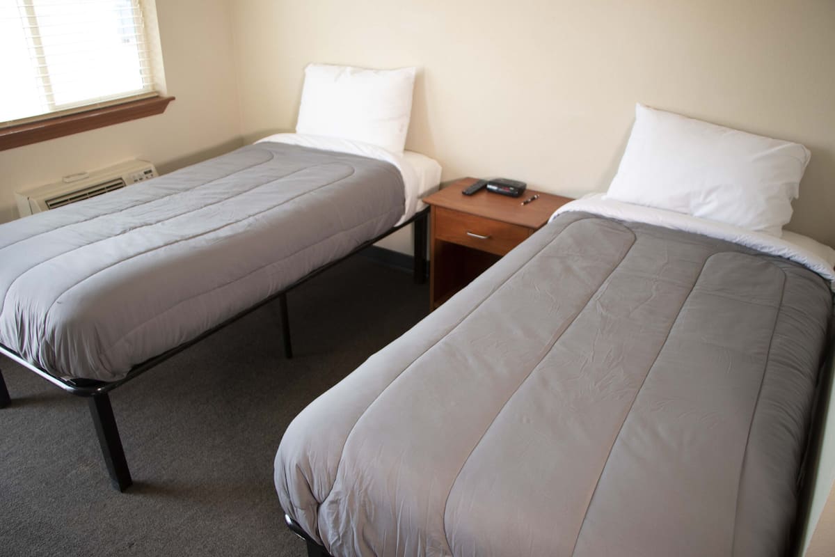 Habitación, 2 camas individuales | Escritorio, espacio para trabajar con laptop y wifi gratis
