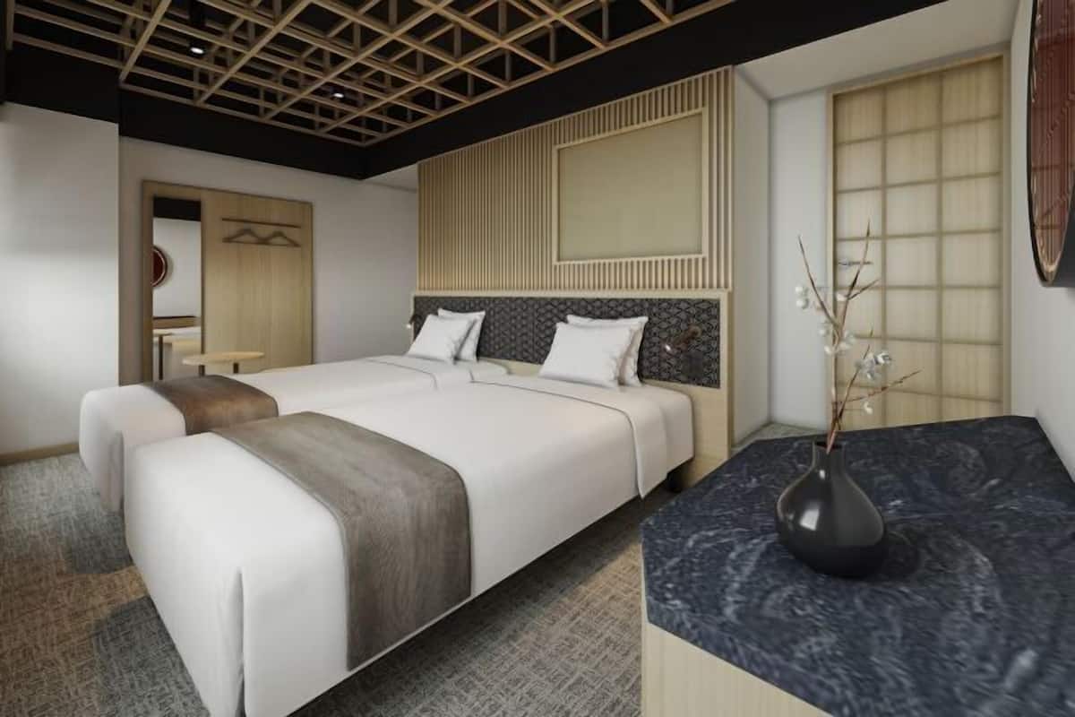 Desk, free WiFi, bed sheets