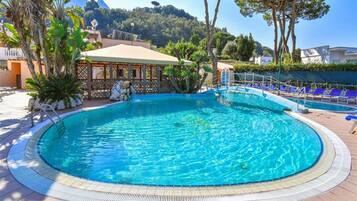 Indoor pool, 2 outdoor pools, open 8:00 AM to 7:00 PM, pool umbrellas