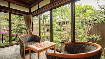 Japanese Style Room with Private Open-Air Bath, Garden View | View from room