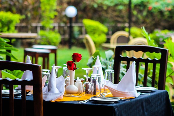 Outdoor wedding area