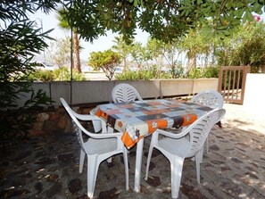 Appartement Supérieur, 3 chambres, vue mer | Terrasse/Patio